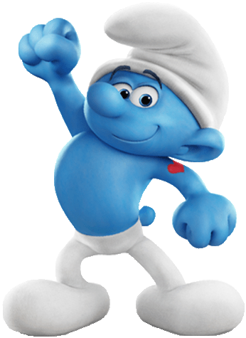 Hefty Smurf Fist In the Air