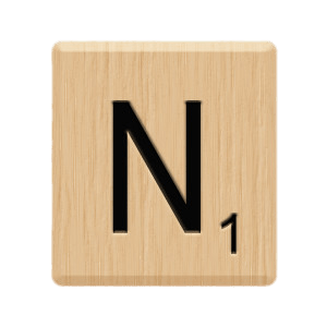 Scrabble Tile N