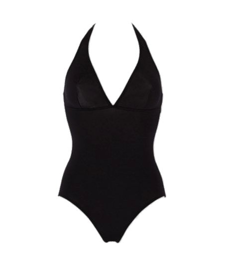 Black Swimming Suit Low Clevage