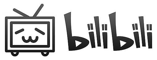 Bilibili black logo landscape