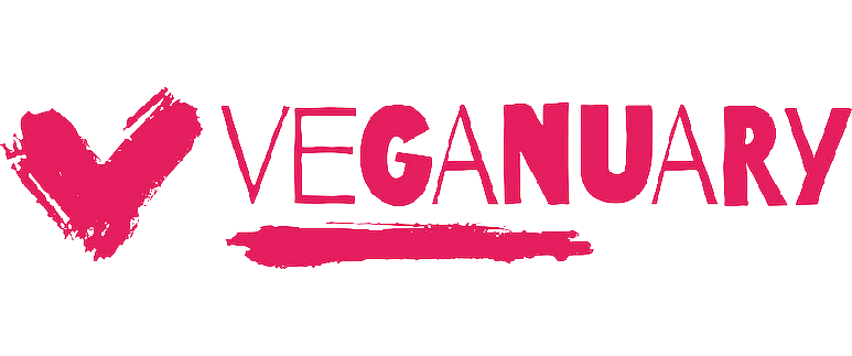 Veganuary logo pink horizontal