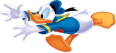 Donald Duck Trying To Catch Something