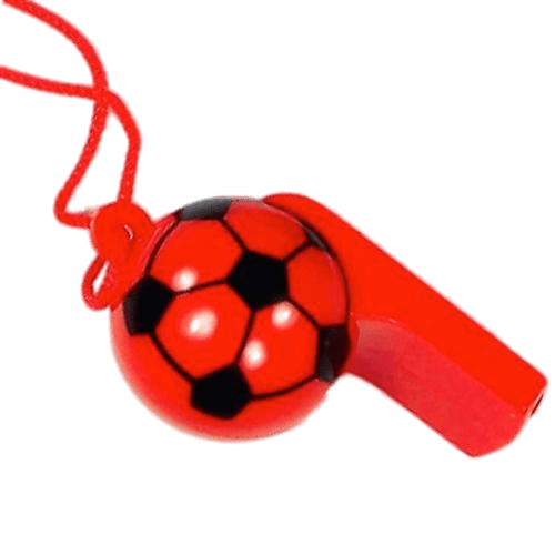 Red Football Whistle