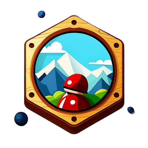 Board Games & Party Games, Minimalist App Icon - Circle Icon Bevel Border