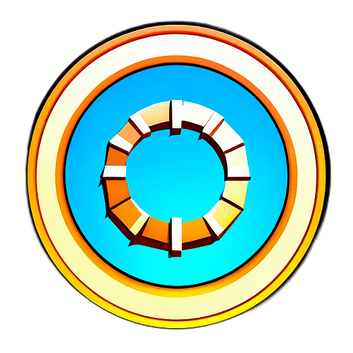 Games - Adventure, Minimalist App Icon - Circle Icon Bevel Border