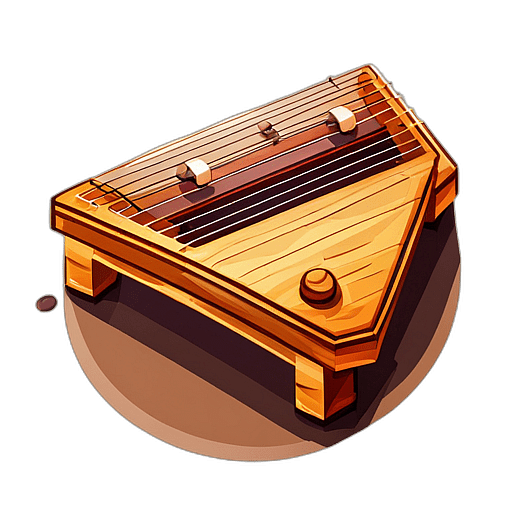 Low poly guzheng app icon