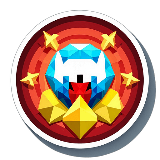 An underground punk rock show, where the music is loud and the mosh pit is wild. low poly app icon