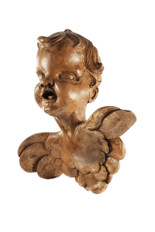Wooden Cherub Head