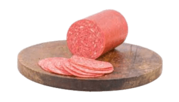 Beef Salami on A Wooden Board