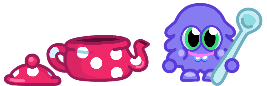 Oopsy the Clot In A Pot Holding A Spoon