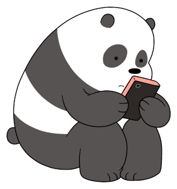 We Bare Bears Looking At Book