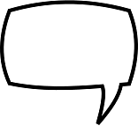 Screen Shaped White Speech Bubble Right