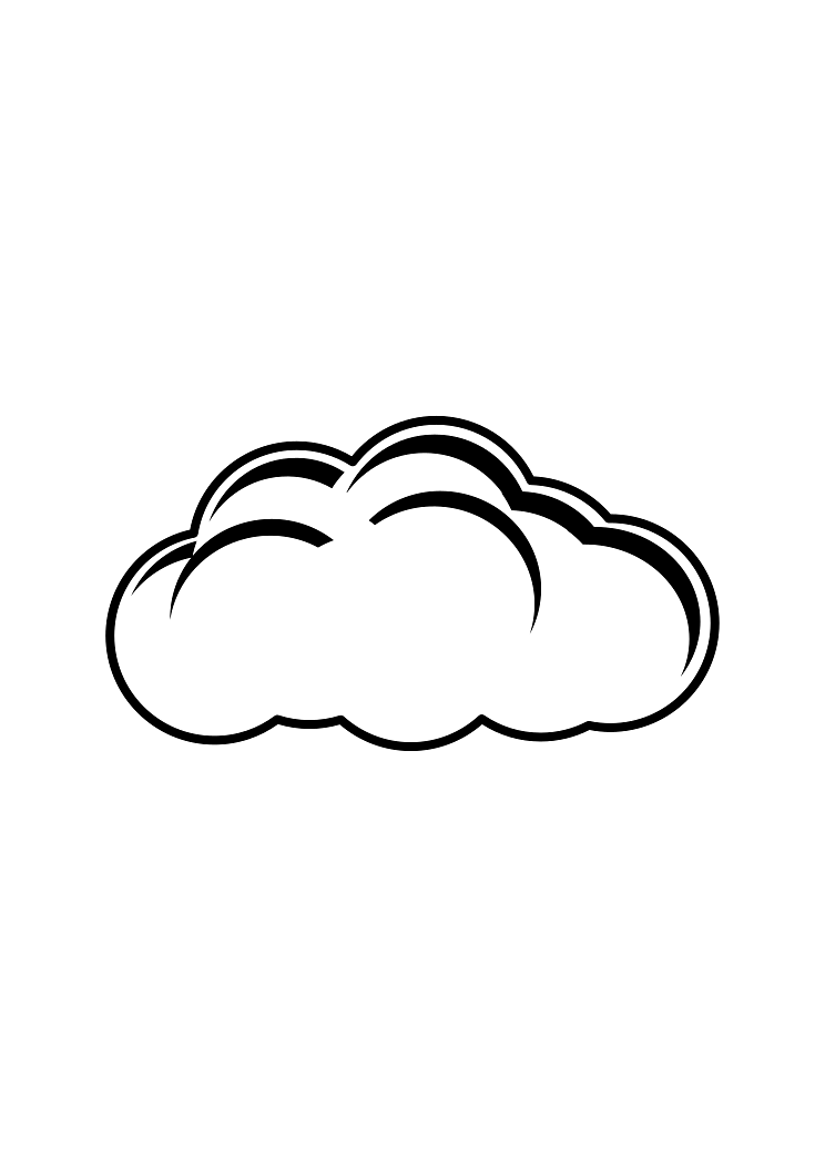 Simple Black and White Cloud