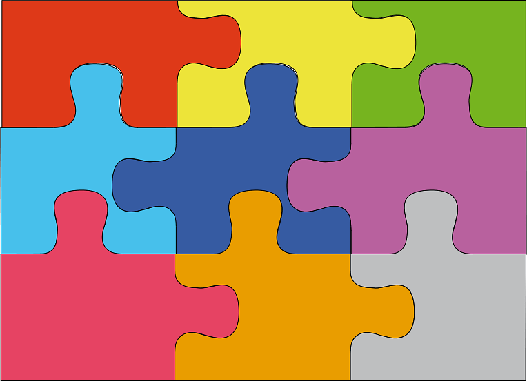 Solved Nine Piece Puzzle