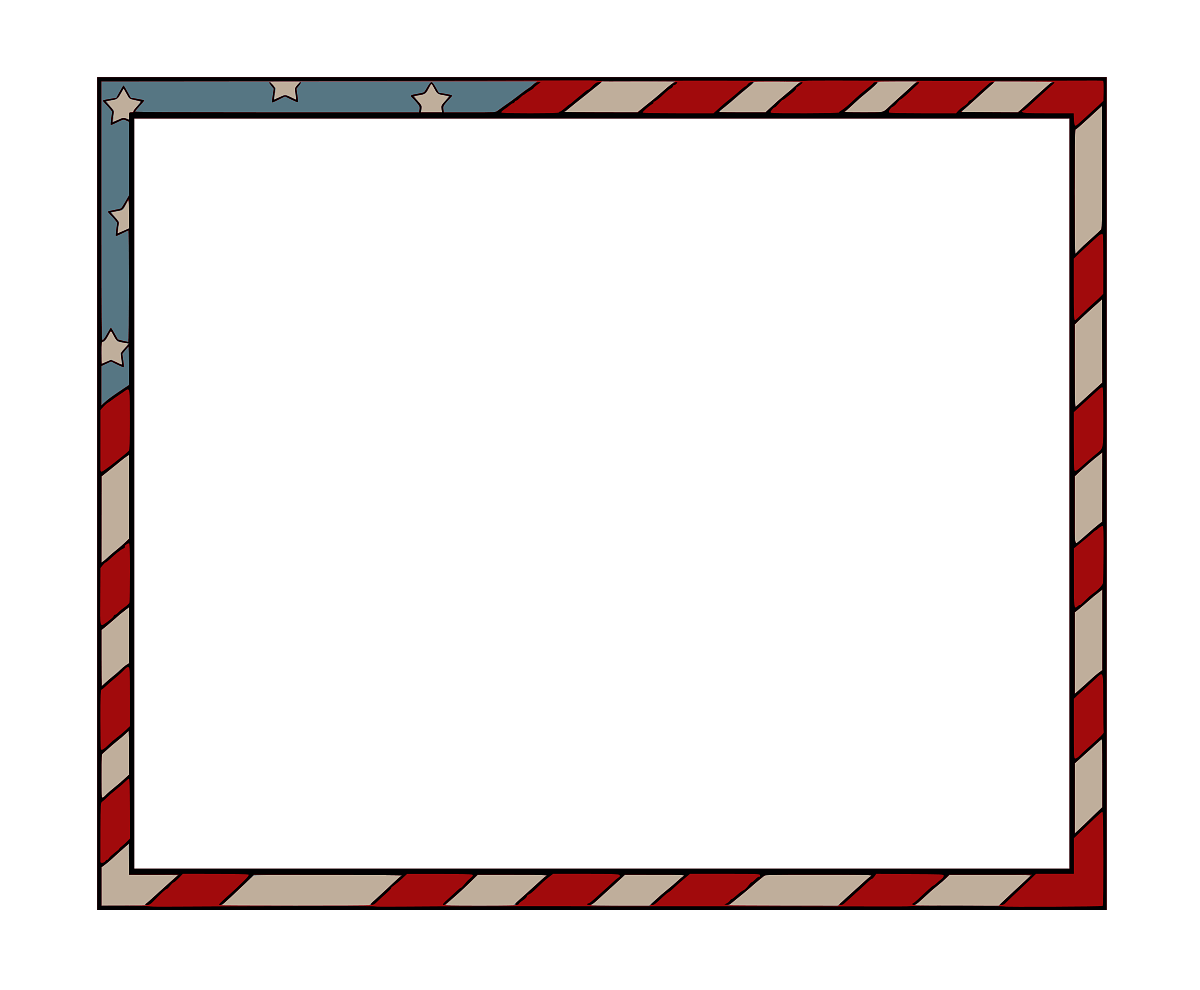 USA Flag Border Frame