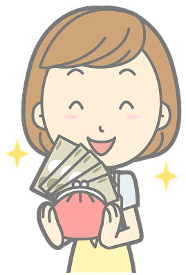 Girl with Full Wallet Cartoon