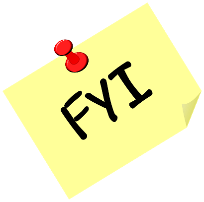 FYI For Your Information Note