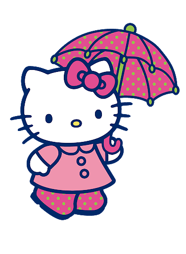 Hello Kitty Under Umbrella