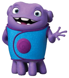 Home character Oh saying hello