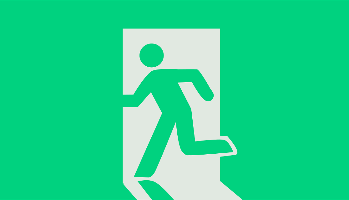 Exit Sign Pictogram