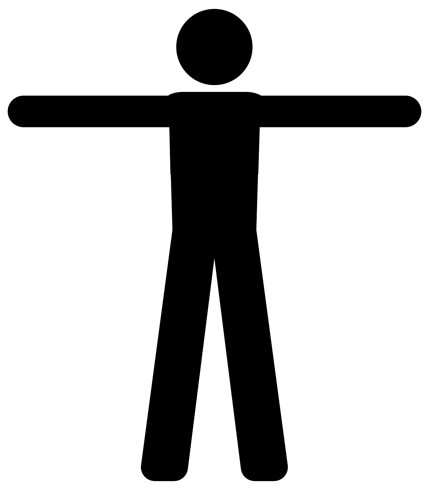 Man with Outstretched Arms Pictogram