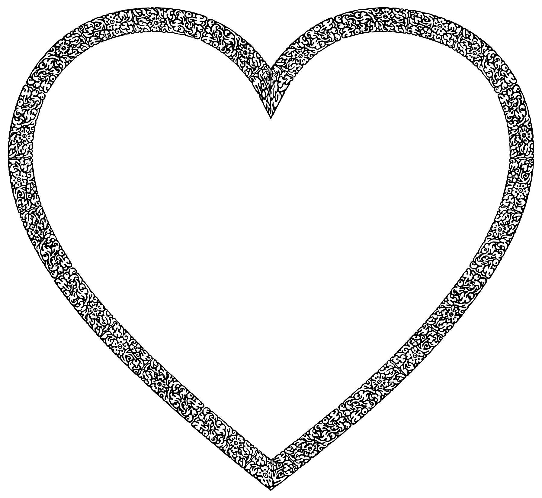 Heart-shaped Floral Frame