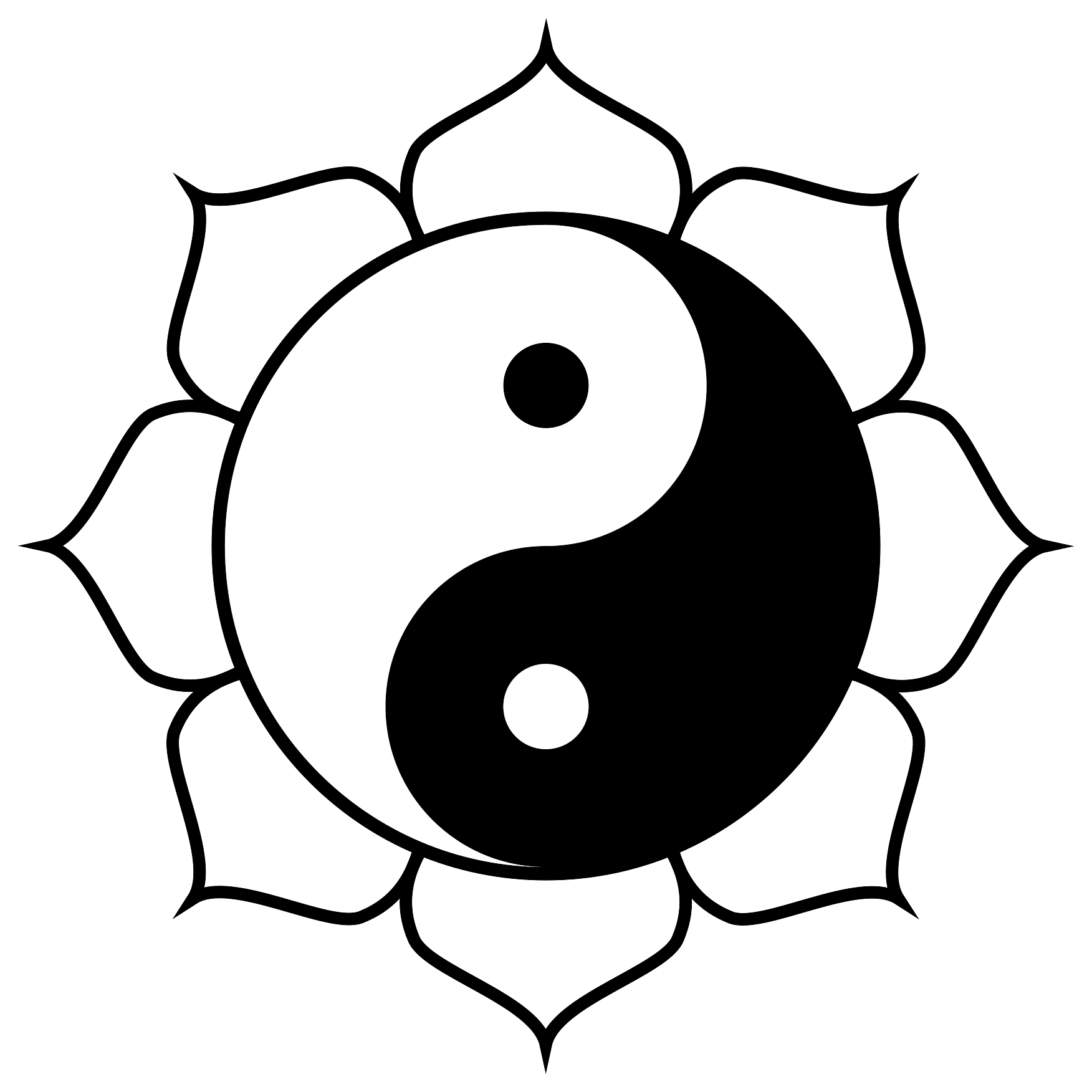 Yin Yang Lotus Symbol