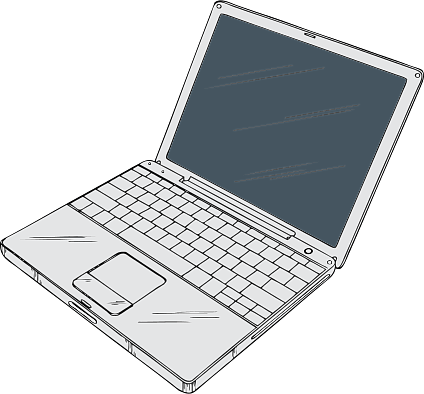 Open Laptop Computer Clipart