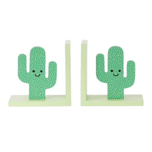 Happy Cactus Bookends