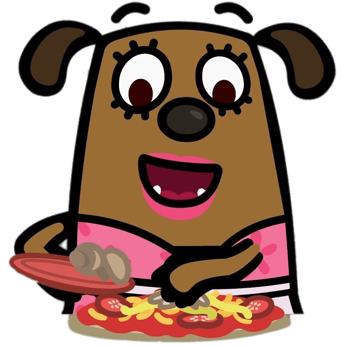 Boj Character Ruby Woof Making Pizza