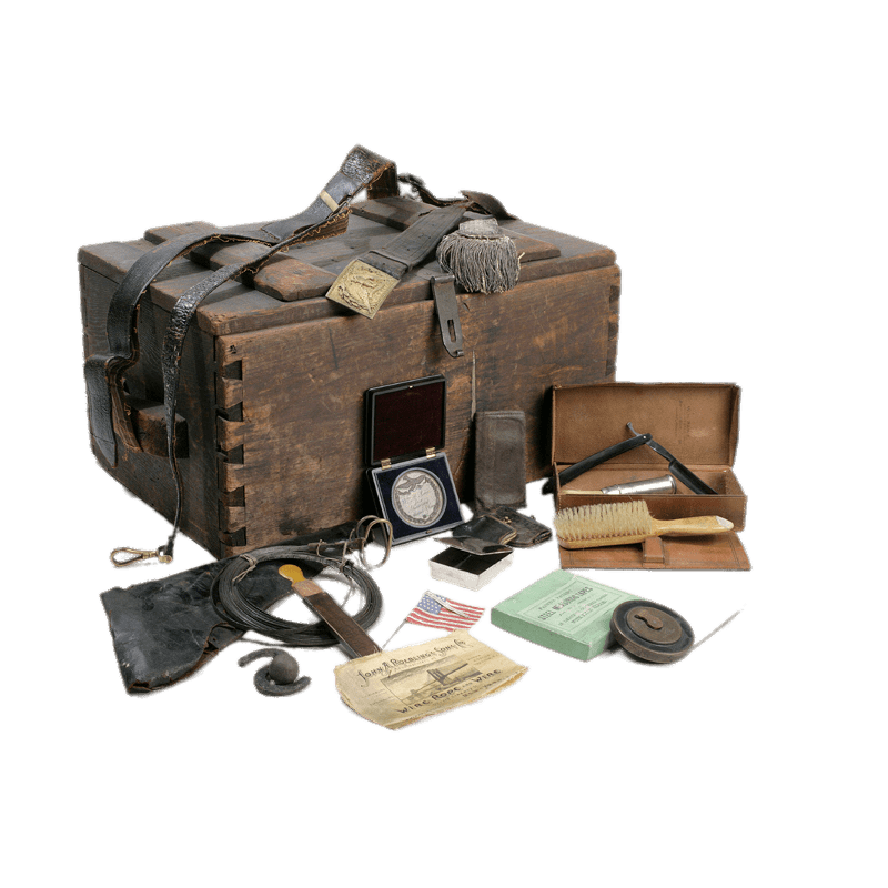 Military Footlocker With Contents