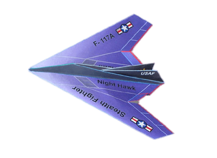 F 117A Night Hawk Paper Plane