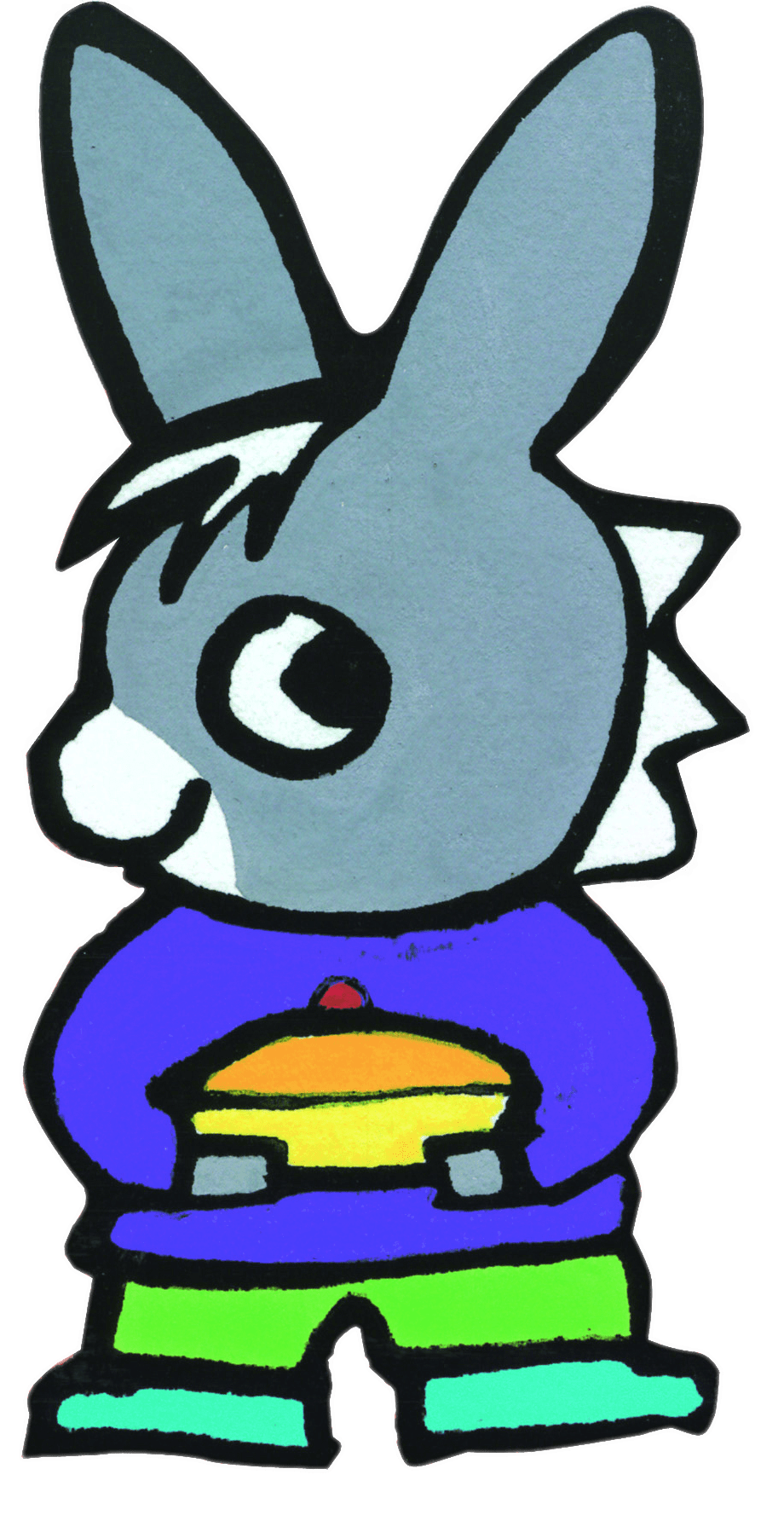 Trotro Holding A Cake