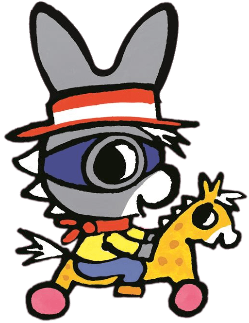 Trotro on His Toy Horse