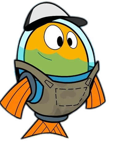 Fishtronaut Wearing Work Outfit