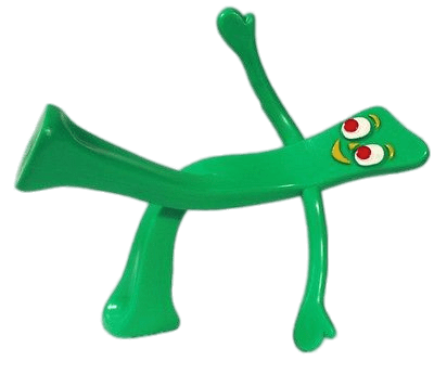 Gumby Holding One Leg Up