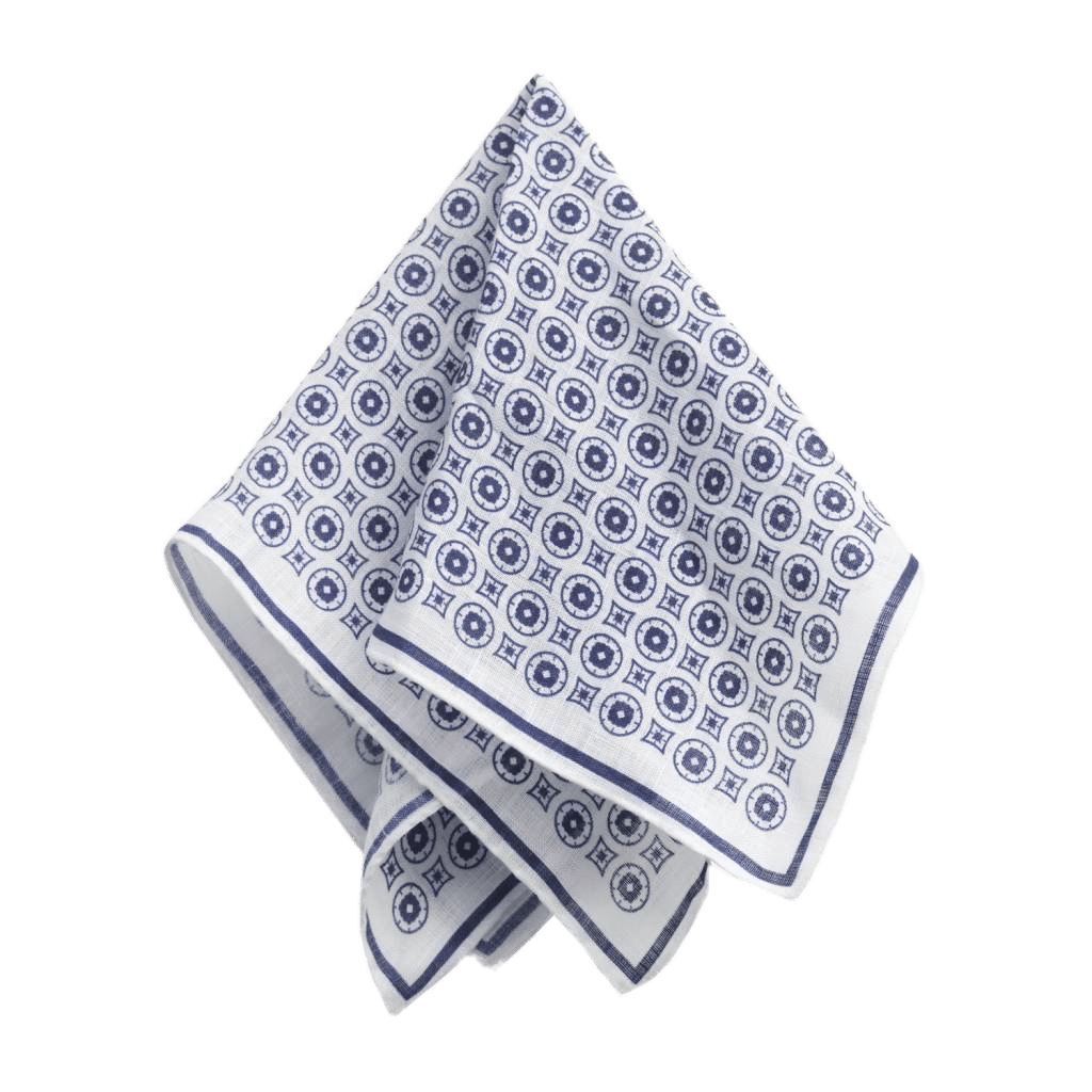 White and Blue Handkerchief