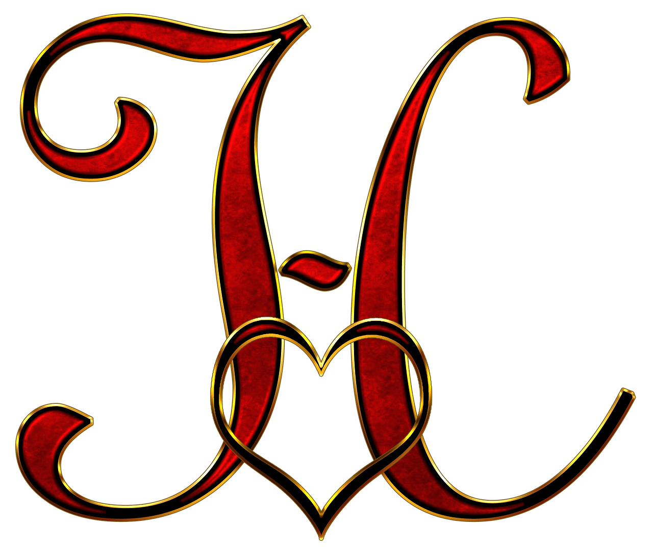 Valentine Capital Letter H