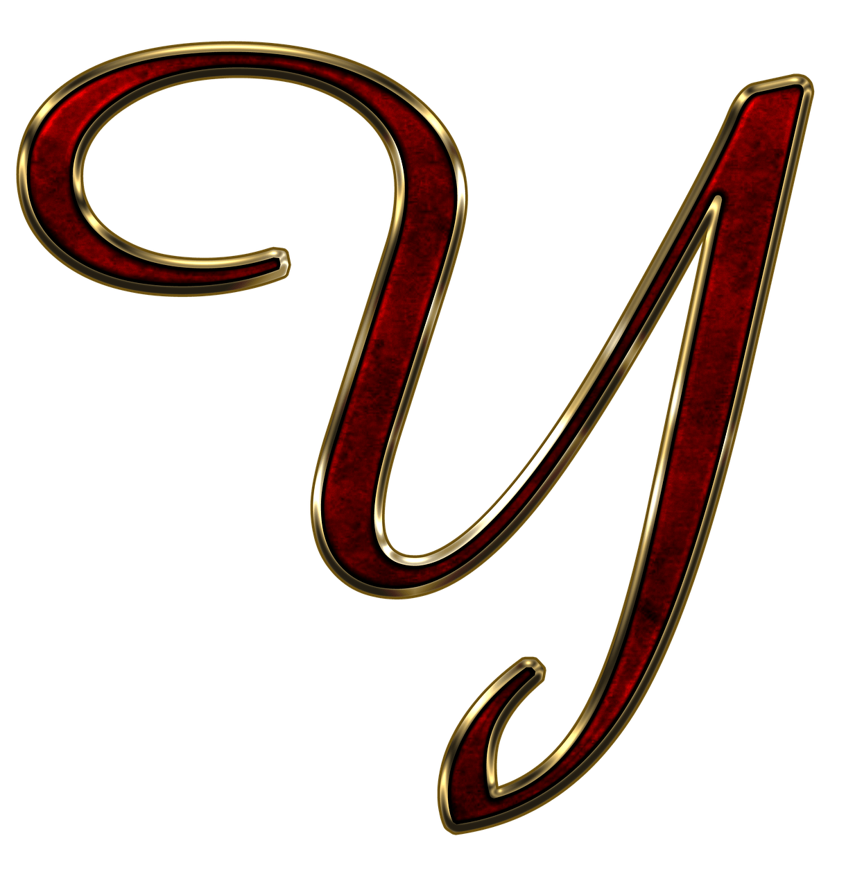 Capital Letter Y Red