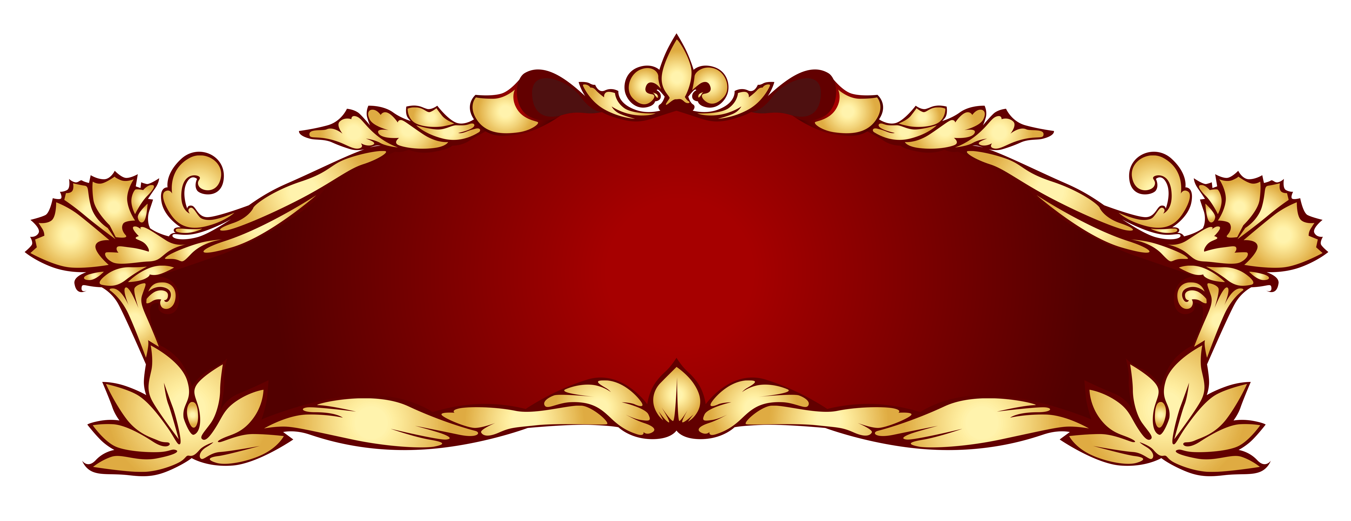 Red Gold Art Nouveau Banner