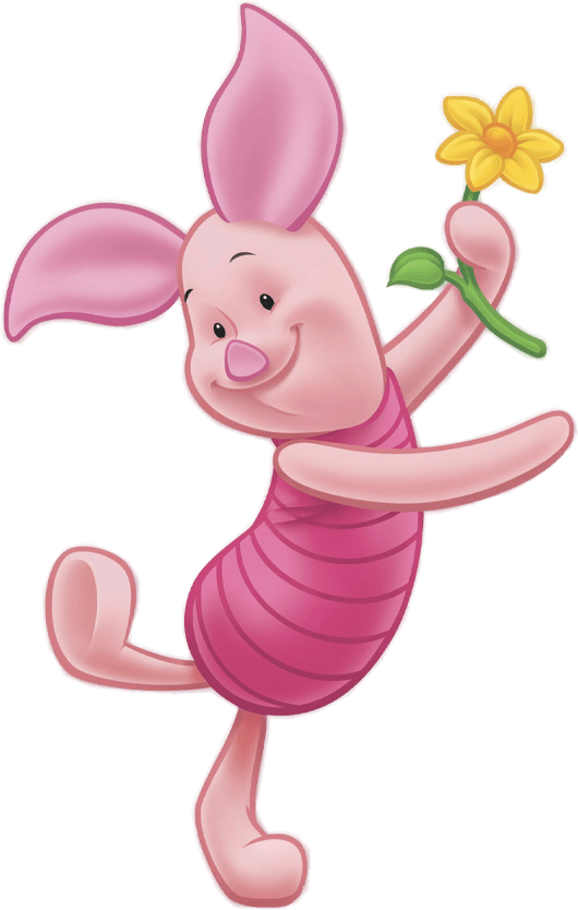 Piglet With Flower