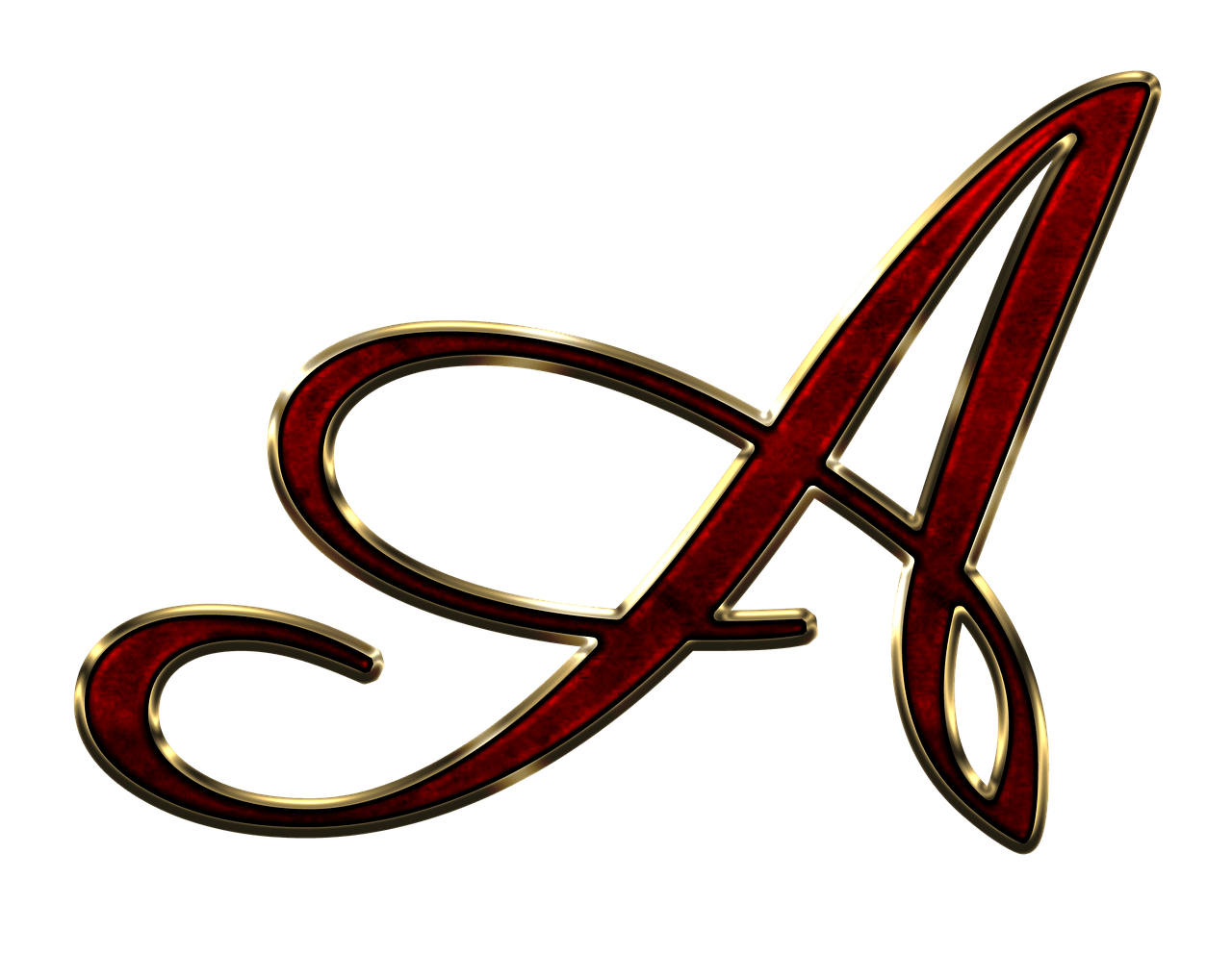 Capital Letter A Red