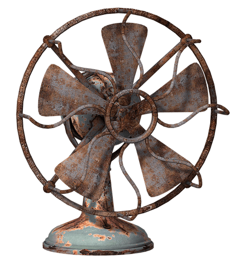 Fan Rusty Blue Front View