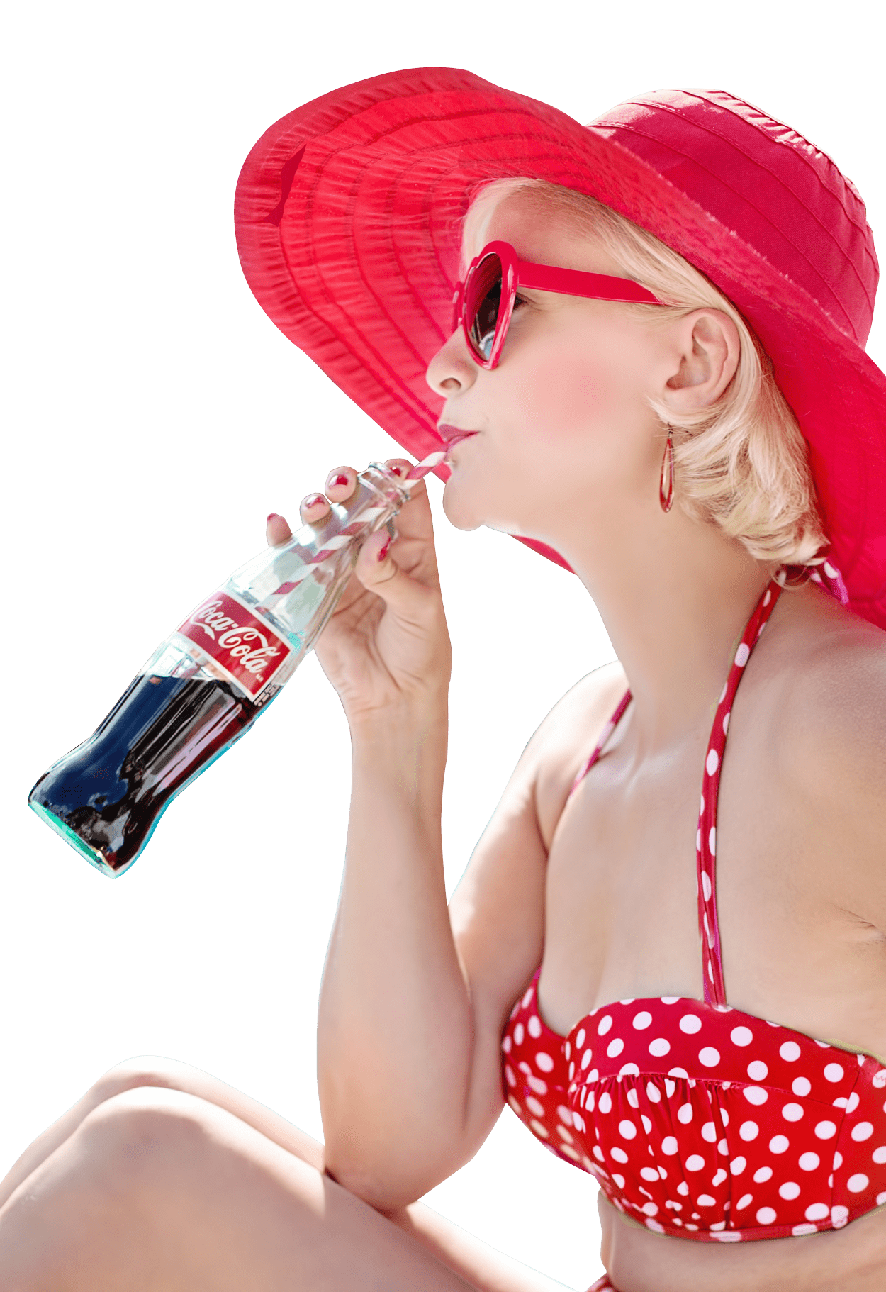 Woman Drinking Coca Cola