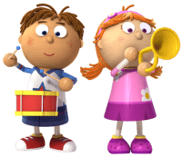 Tommy and Tallulah Making Music