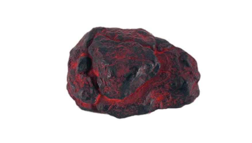 Red and Black Meteorite