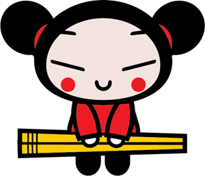 Pucca Holding Chopsticks