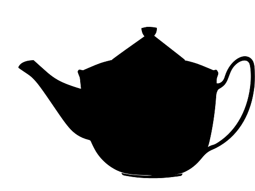 Silhouette of an Elegant Tea Pot