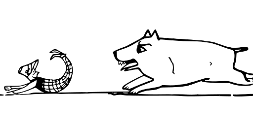 Edward Lear Drawing Wolf Attacking Mermaid