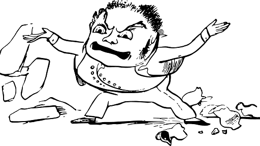 Edward Lear Drawing Furious Man